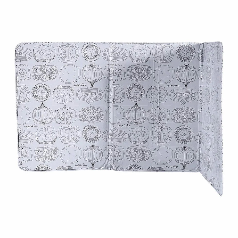 Greensen Paraspruzzi Pieghevole per Fornelli a Gas, Schermo Antispruzzo con Motivo Floreale, 39 x 84 cm