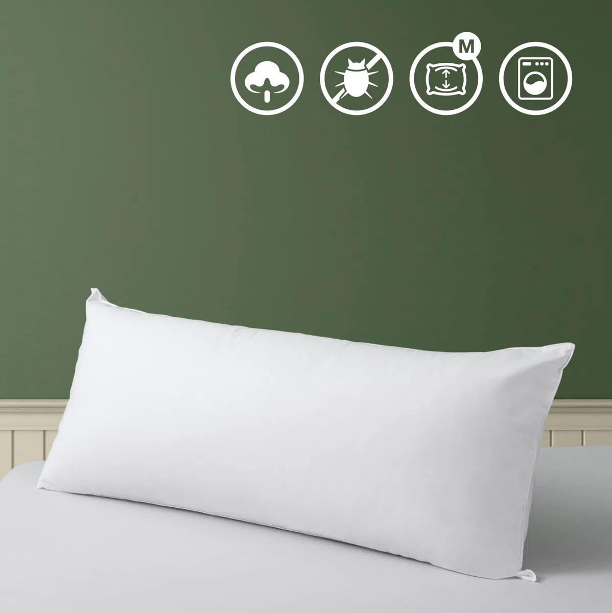 Savel Cuscino anti-acaro, con tessuto in 100% cotone 40x80cm bianco