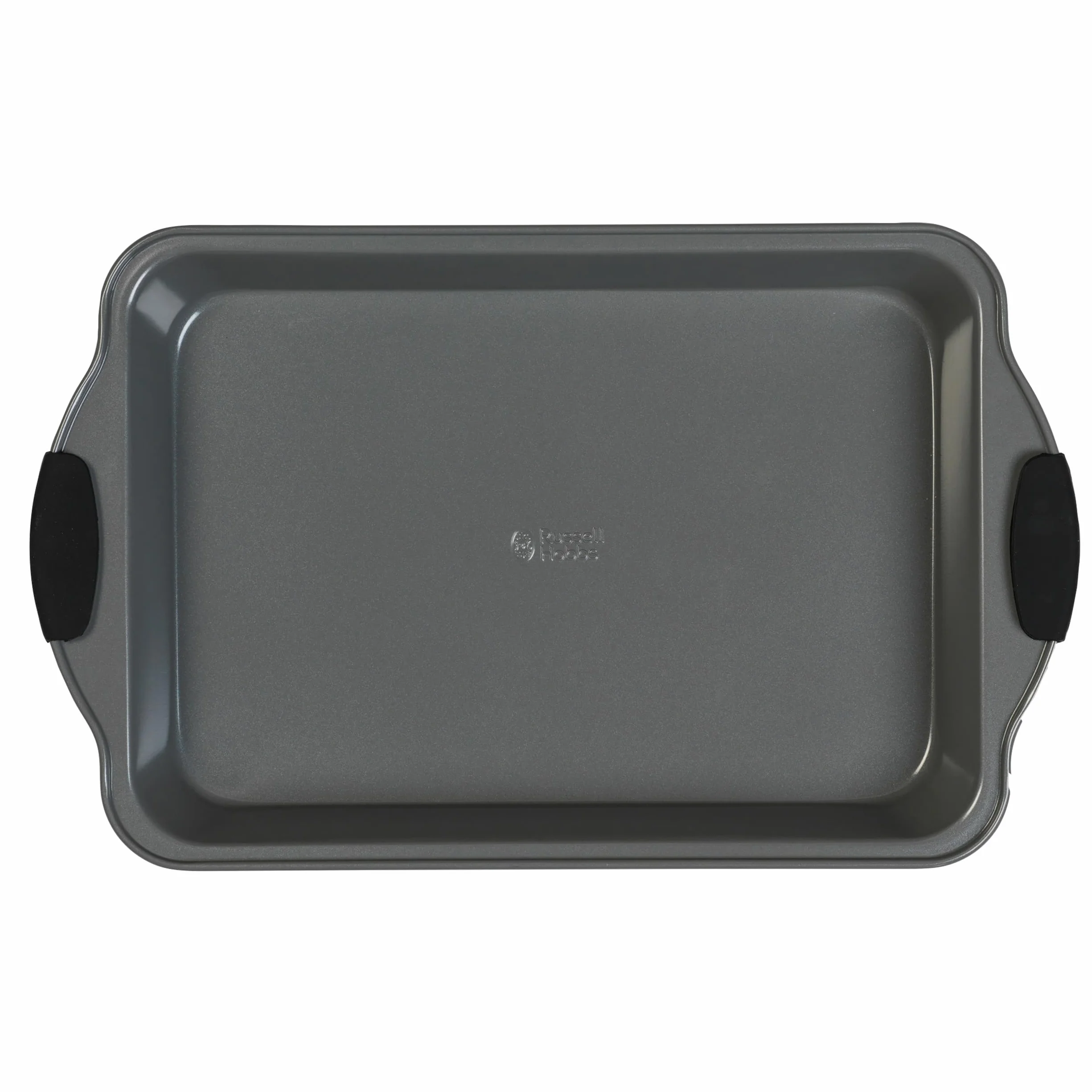Russell Hobbs RH01969EU - 40 cm Teglia alta con effetto perlato, Antiaderente, teglia per lasagne, Senza PFOA, Teglia di cottura facile da pulire, Acciaio al carbonio, Manici in silicone, Grigio opaco