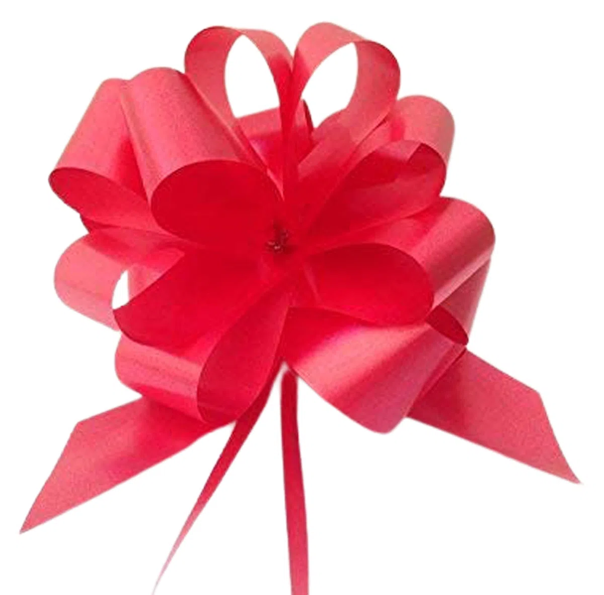 50 PEZZI Coccarda Coccarde ROSSO autotiranti 3 CM matrimonio auto casa nozze laurea gran fiocco CONFEZIONE DA 50 COCCARDE AUTOMONTANTI