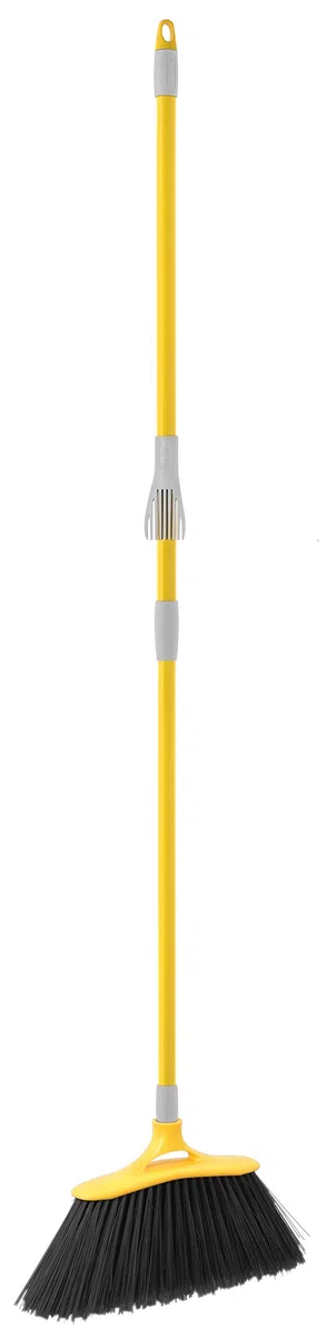 Apex Scopa Alta per Interni ed Esterni – Setole Lunghe e Resistenti, Manico Allungabile 77-132 cm, con Pettinino Pulisci Setole