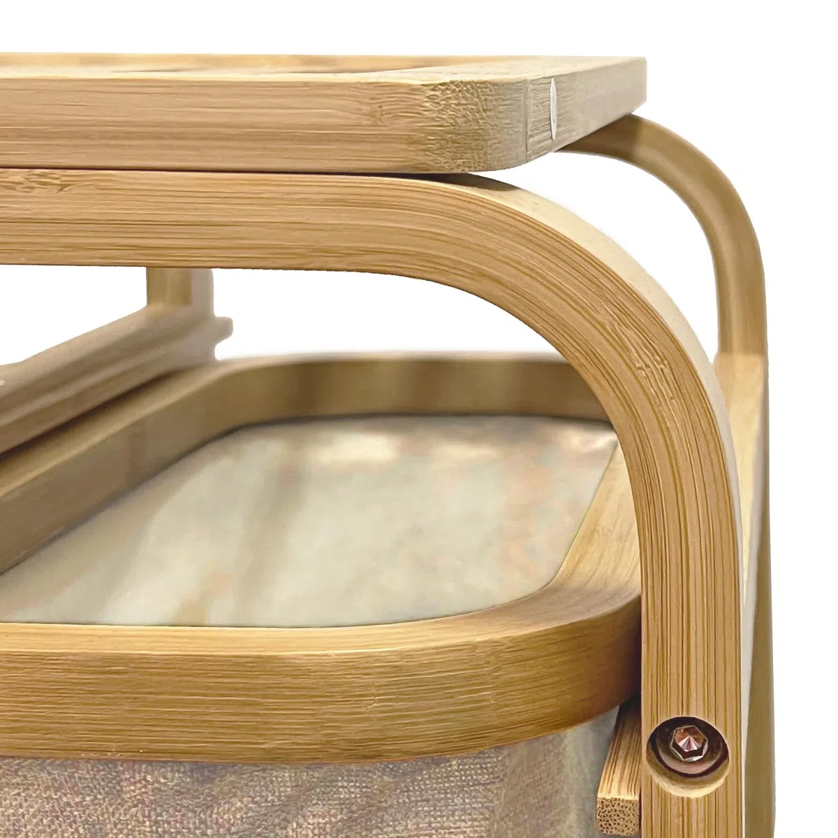 Cesto portabiancheria in bambù ripiano per il bagno portabiancheria in bambù sacchetto per il bucato ripiano per il bagno selezionatore di biancheria XL 49x33x70 cm Beige