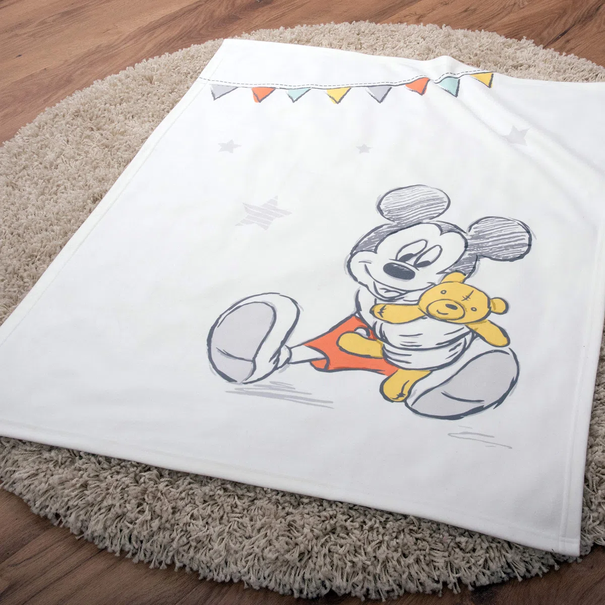 Herding Disney Mickey Mouse Coperta in Pile per Bambini, 75 x 100 cm, Poliestere, Bianco