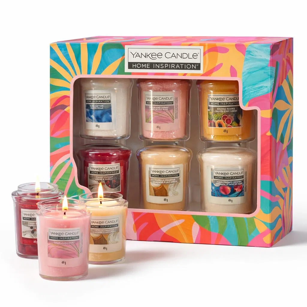 Yankee Candle Set regalo – 6 candele votive profumate, fragranze popolari miste, candele regalo per donne, festa della mamma, compleanni