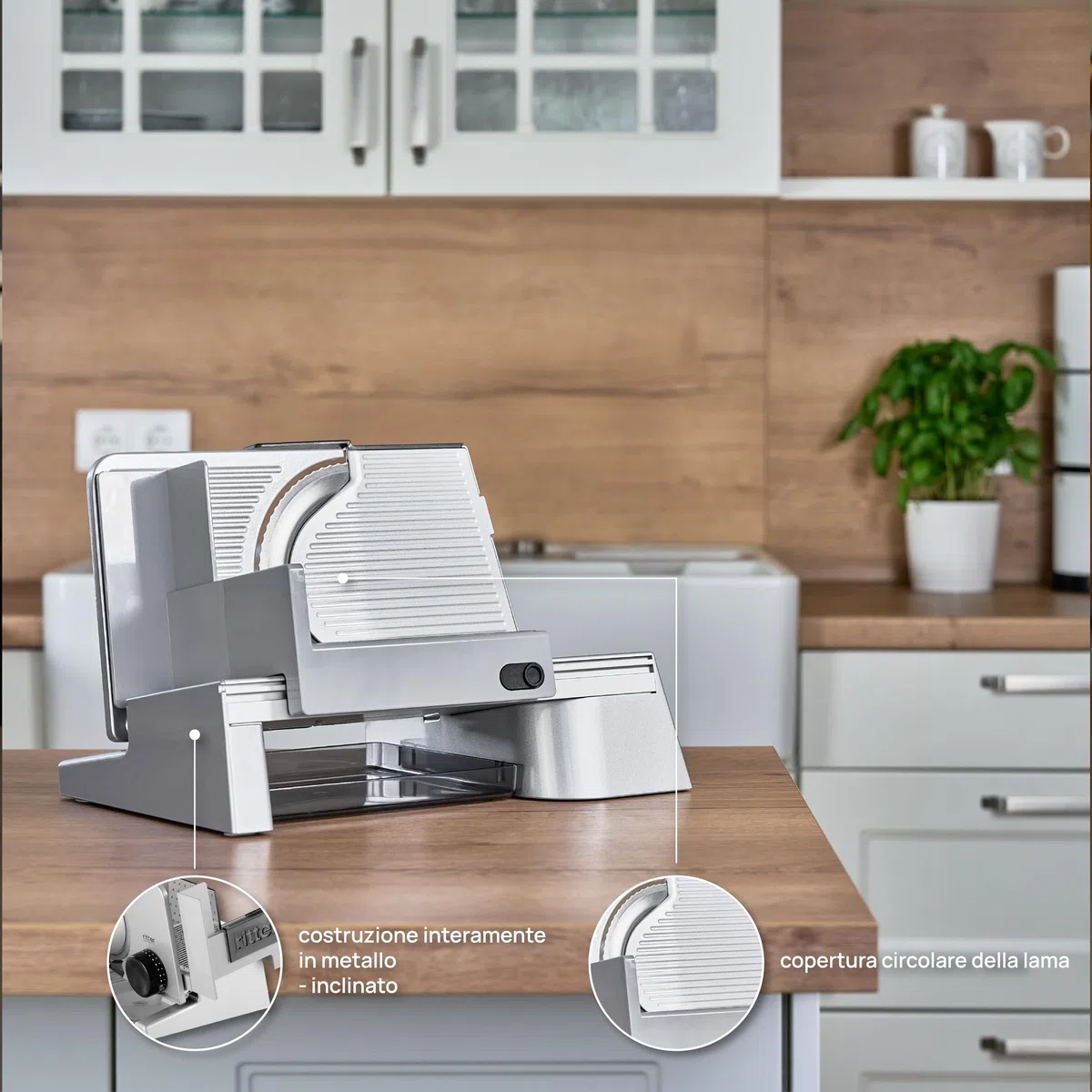 ritter solida 4 Duo Plus Affettatrice elettrica multiuso e affettapane in metallo massiccio, Made in Germany