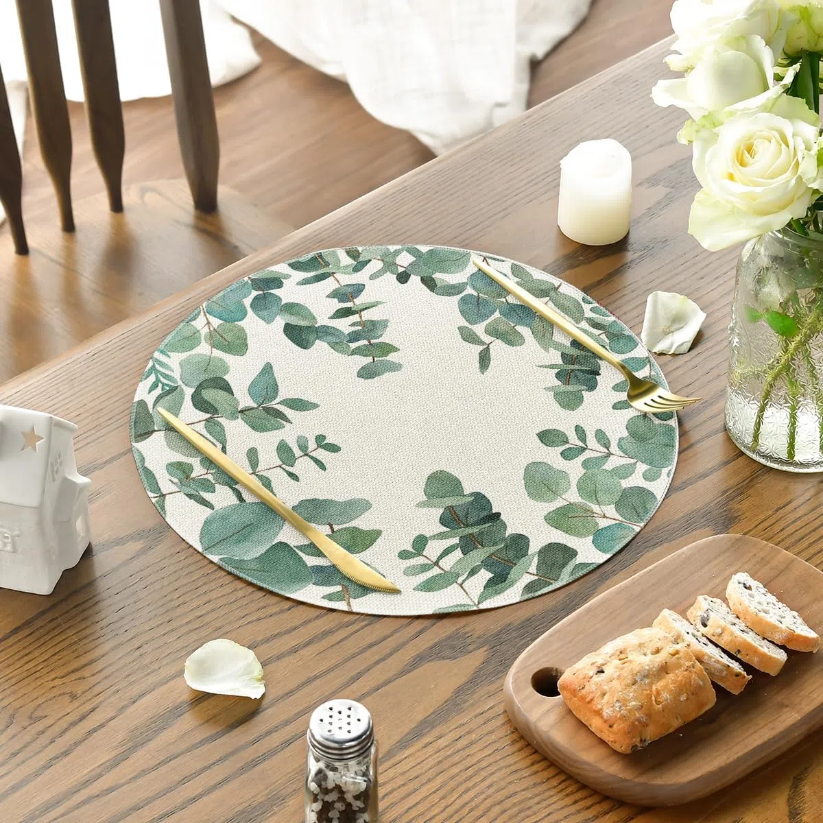 Artoid Mode Eucalipto Set di 4 tovagliette estive, 37 cm, decorazione per la cucina, per interni e feste