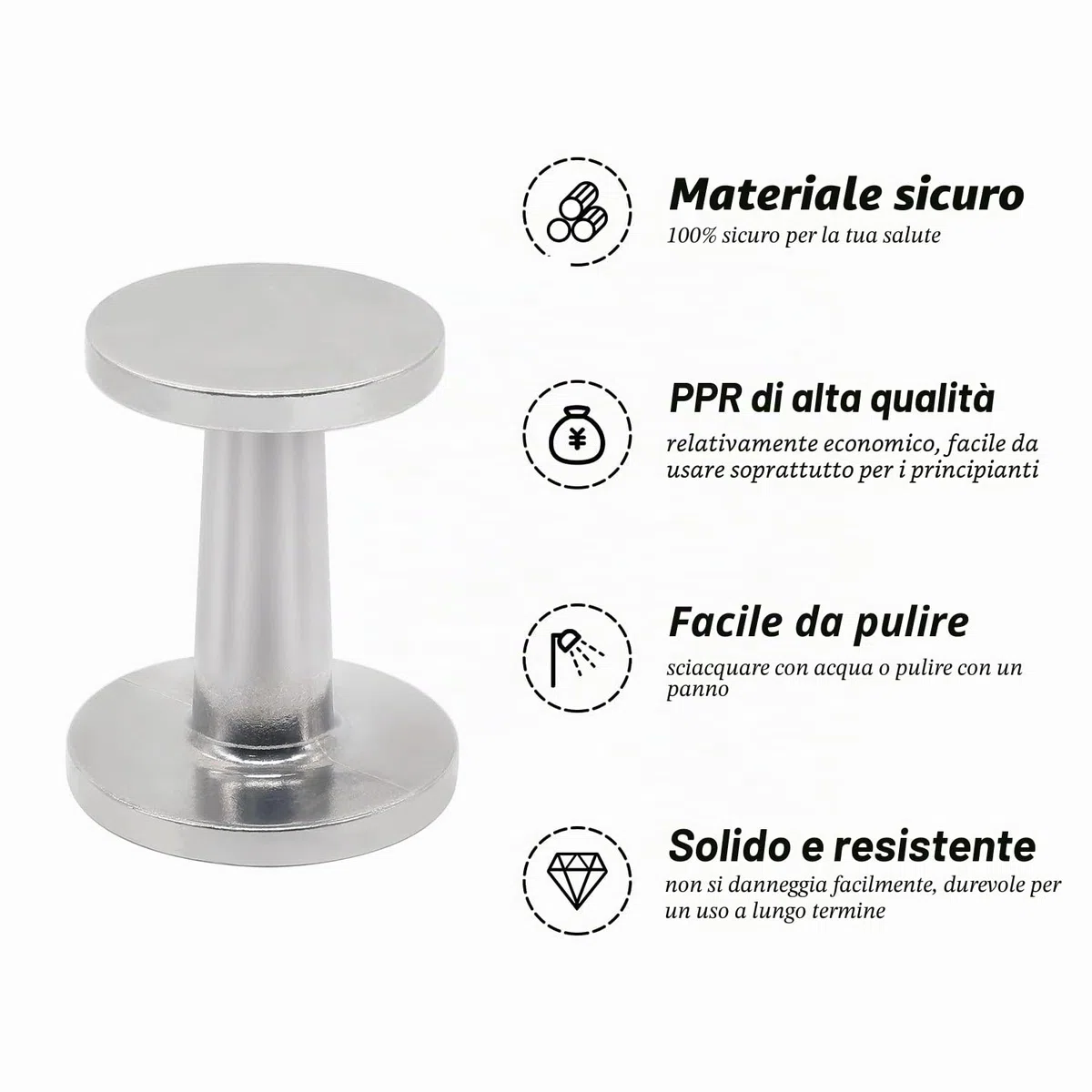 Pressa Caffè a Doppia Faccia da 51mm e 58mm per Macchine del Caffè Espresso