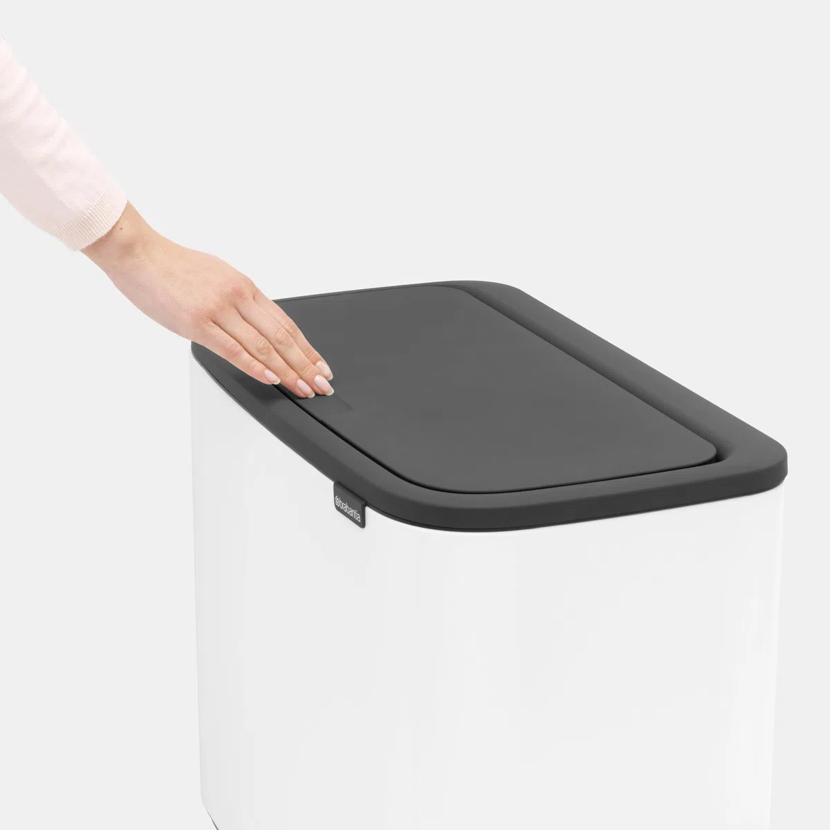 Brabantia Bo Touch Bin Pattumiera, Metallo, Bianco, 11 + 23 Litri