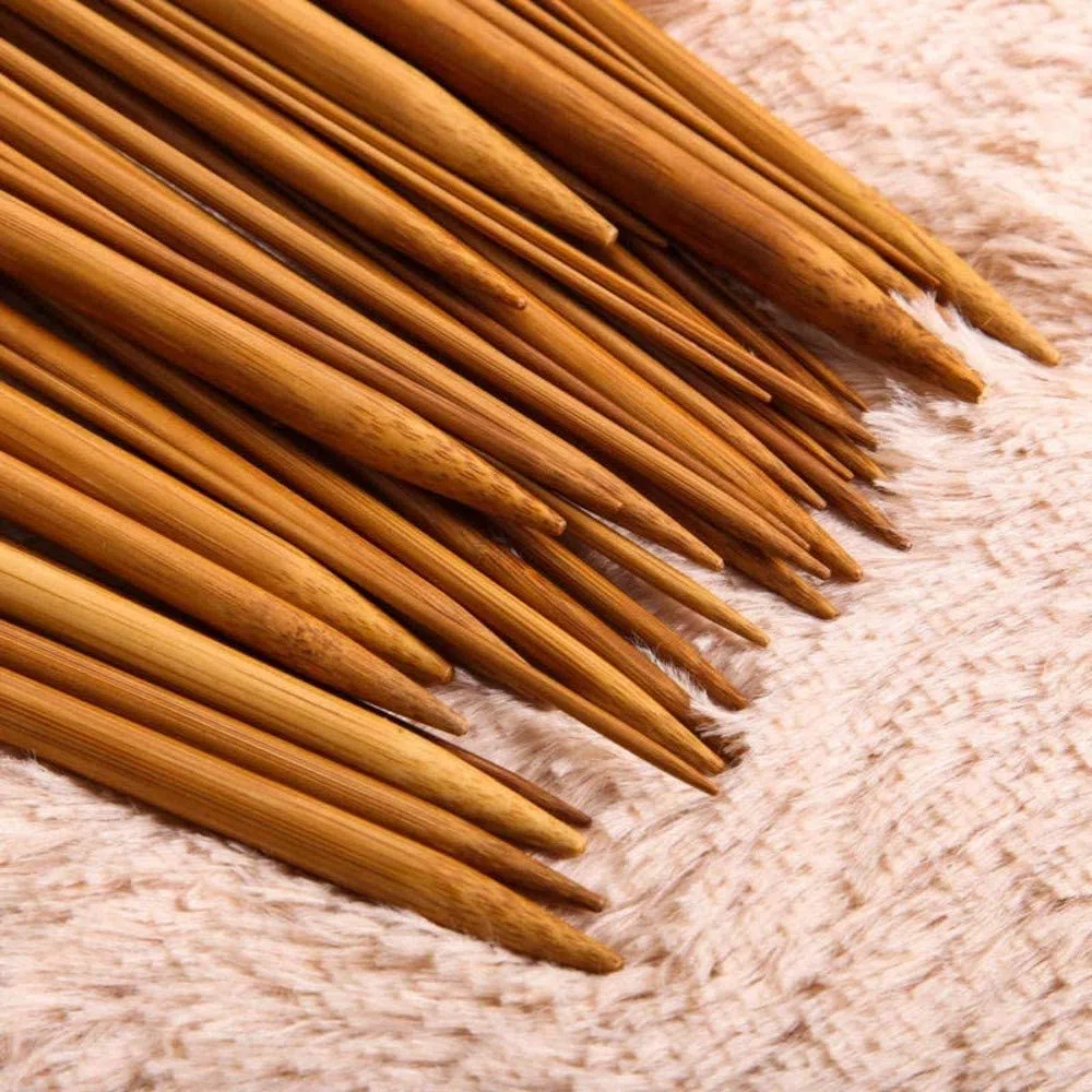JZK 18 Paia / 36 PZ Set ferri da maglia bamboo Bambù, 2-10mm, aghi per maglieria Dritti in Legno, Kit Aghi da Maglia a punta singola per Lavorare a Maglia per Professionisti e Principianti