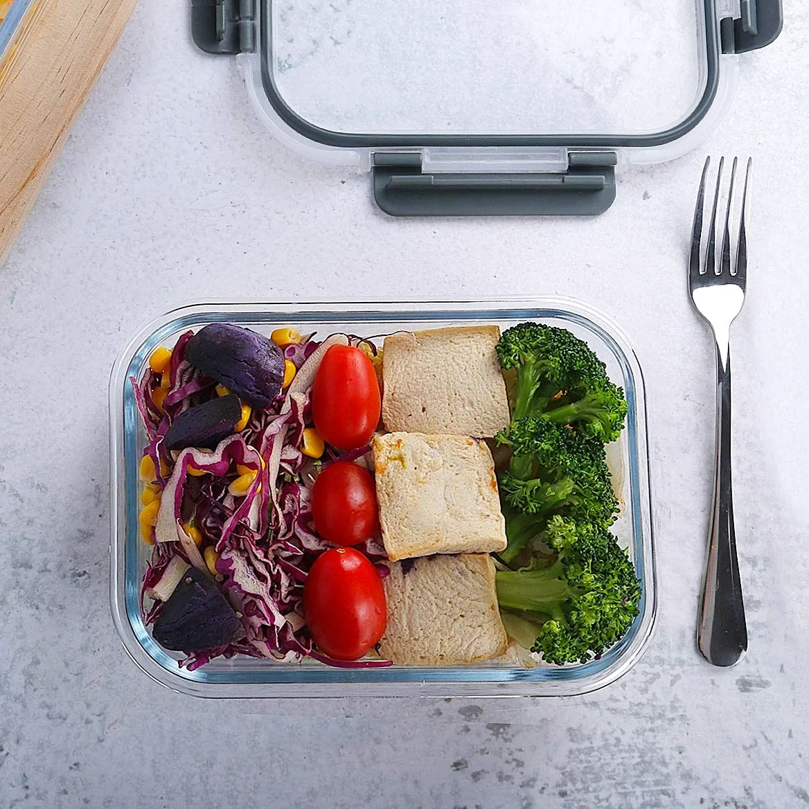 MCIRCO - Contenitori per alimenti in vetro con coperchio, con chiusura a scatto, contenitori ermetici per il pranzo, microonde, forno, congelatore e lavastoviglie, confezione da 10
