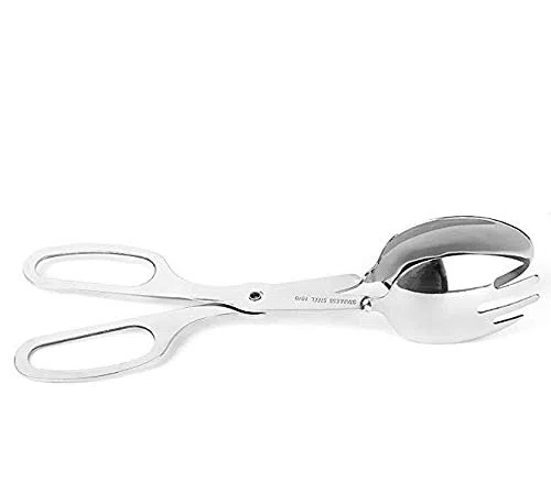 Gwill - Pinze per insalata, cucchiaio, forchetta, in acciaio INOX
