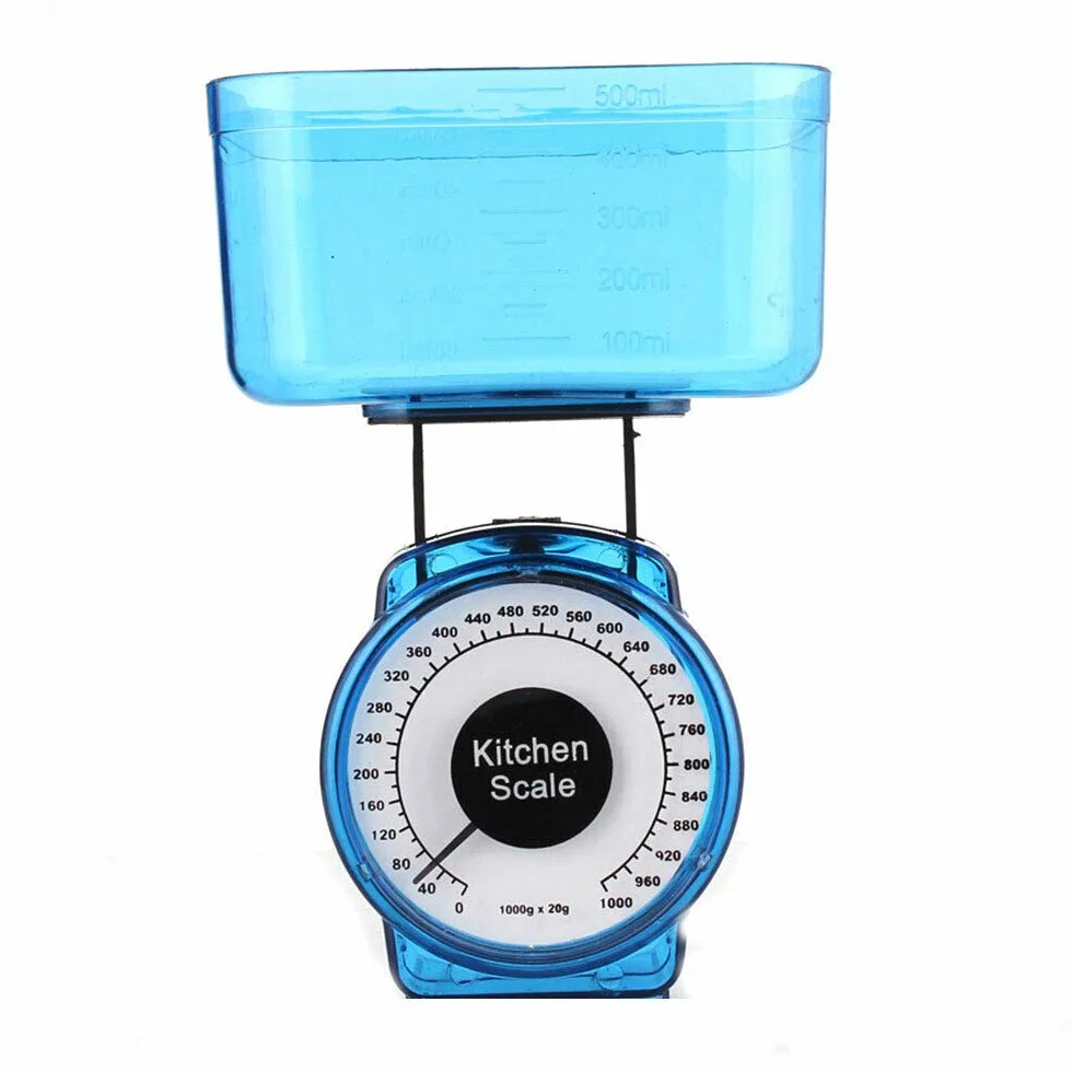 Vogueing - Bilancia meccanica da cucina, 1 kg di capacità, per cottura e cottura (colore casuale)