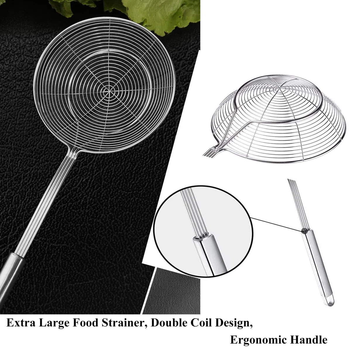 TENTA Cucina Ultimo colino Spider in Acciaio Inox colino a Filo Skimmer Colino (5,5 Pollici 1 aggancio)