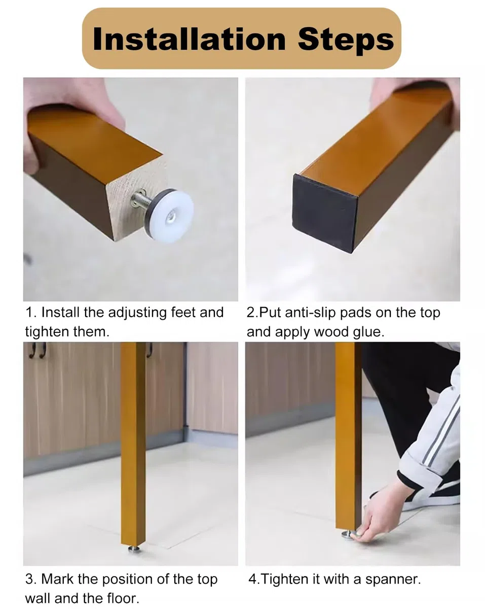 Divisorio per Ambienti Design Della Partizione Della Stanza Giapponese - 2/4/5/5/6/7/8/9/10 FT Alto, Dispisori Della Sala D'ufficio Doghe in Legno con Base di Altezza Regolabile, Non C'è Bisogno di Pe