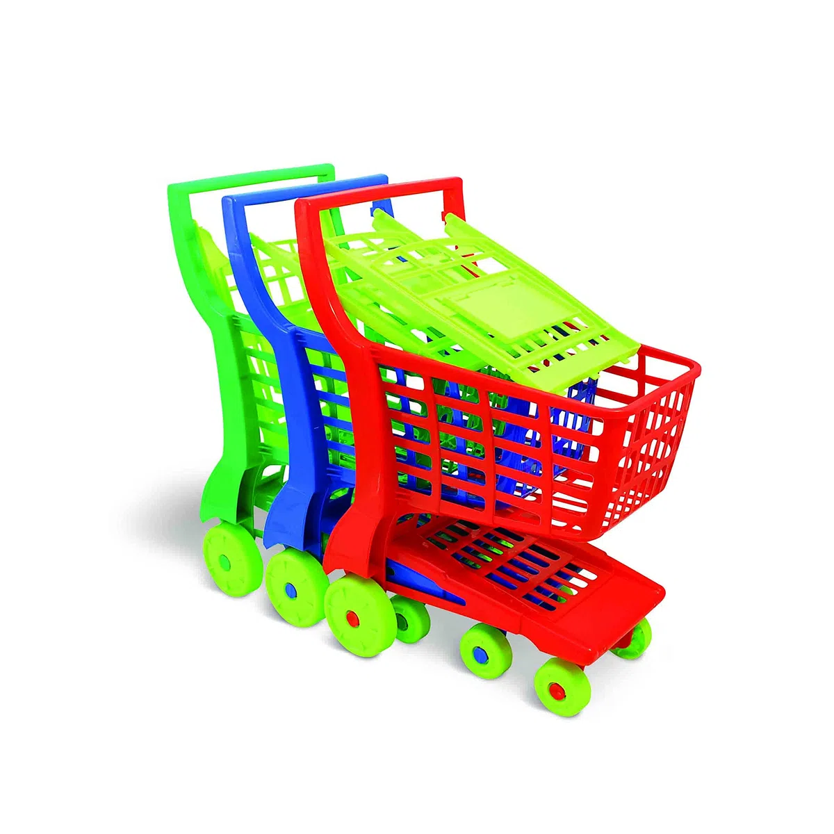 CARRELLO PORTA SPESA MARKET TROLLEY QUATTRO RUOTE GIOCATTOLO PLASTICO VARI COLORI