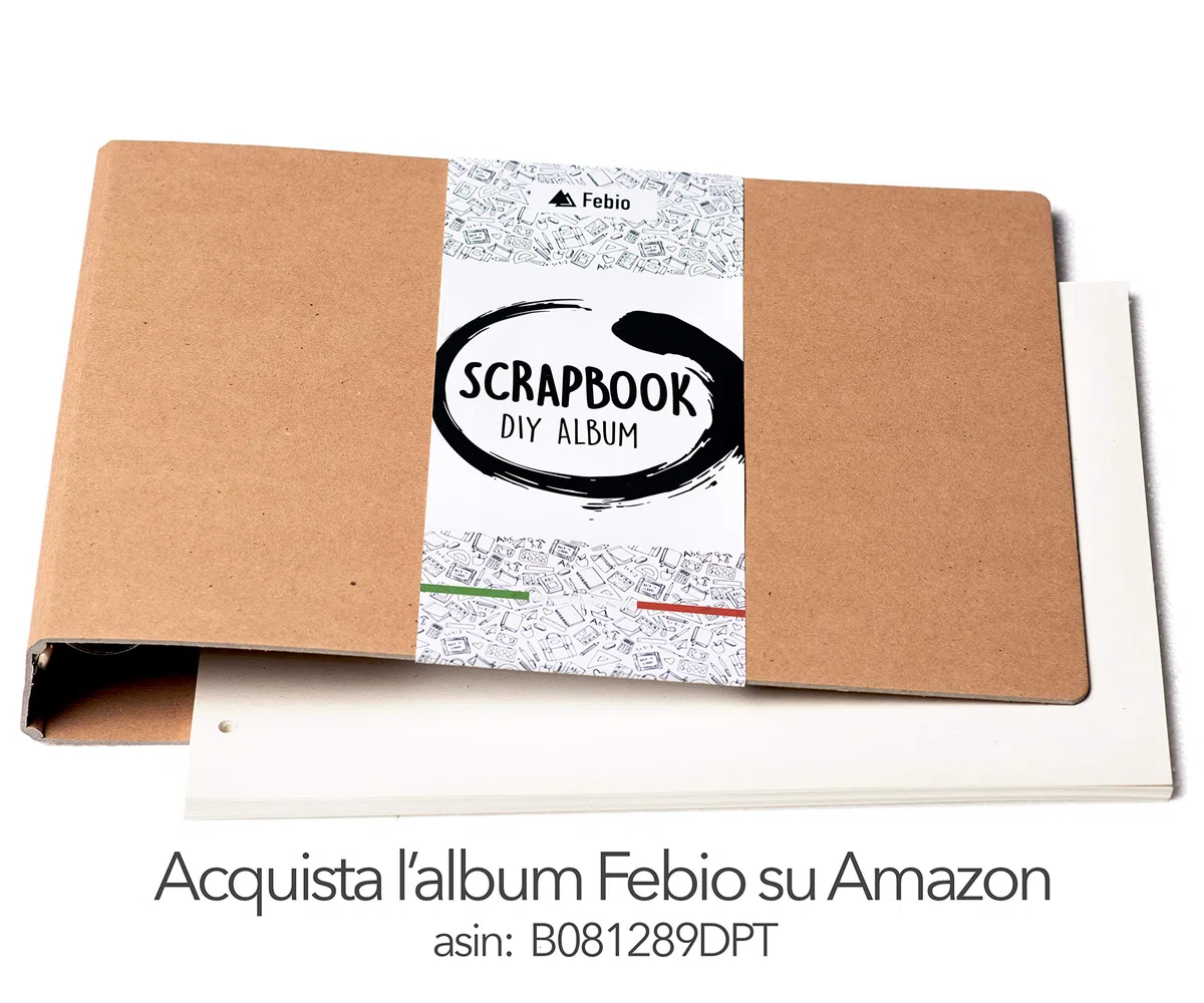 Febio 40 Fogli A4 Betulla Refill Ricarica per Album Scrapbooking - cartoncino 225 gr
