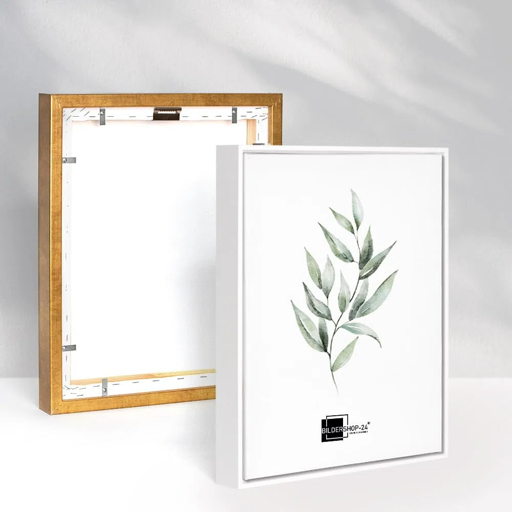 Bildershop-24 Cornice per fughe ombreggiante FLEXI per telaio della barella e tele in Bianco (opaco), 60 x 80 cm