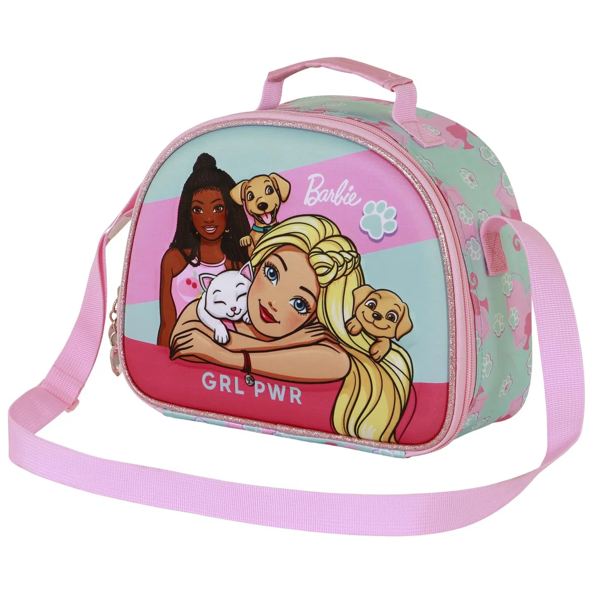Karactermania Barbie Pets-Borsa Porta Merenda 3D, Rosa, 26 x 20 cm