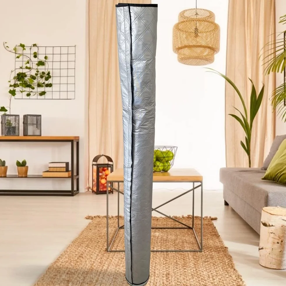 Copertura del tubo flessibile del condizionatore d'aria,involucro del tubo isolato termicamente,copertura del tubo di scarico della pellicola di alluminio,misura universale sia 5" che 6" di diametro
