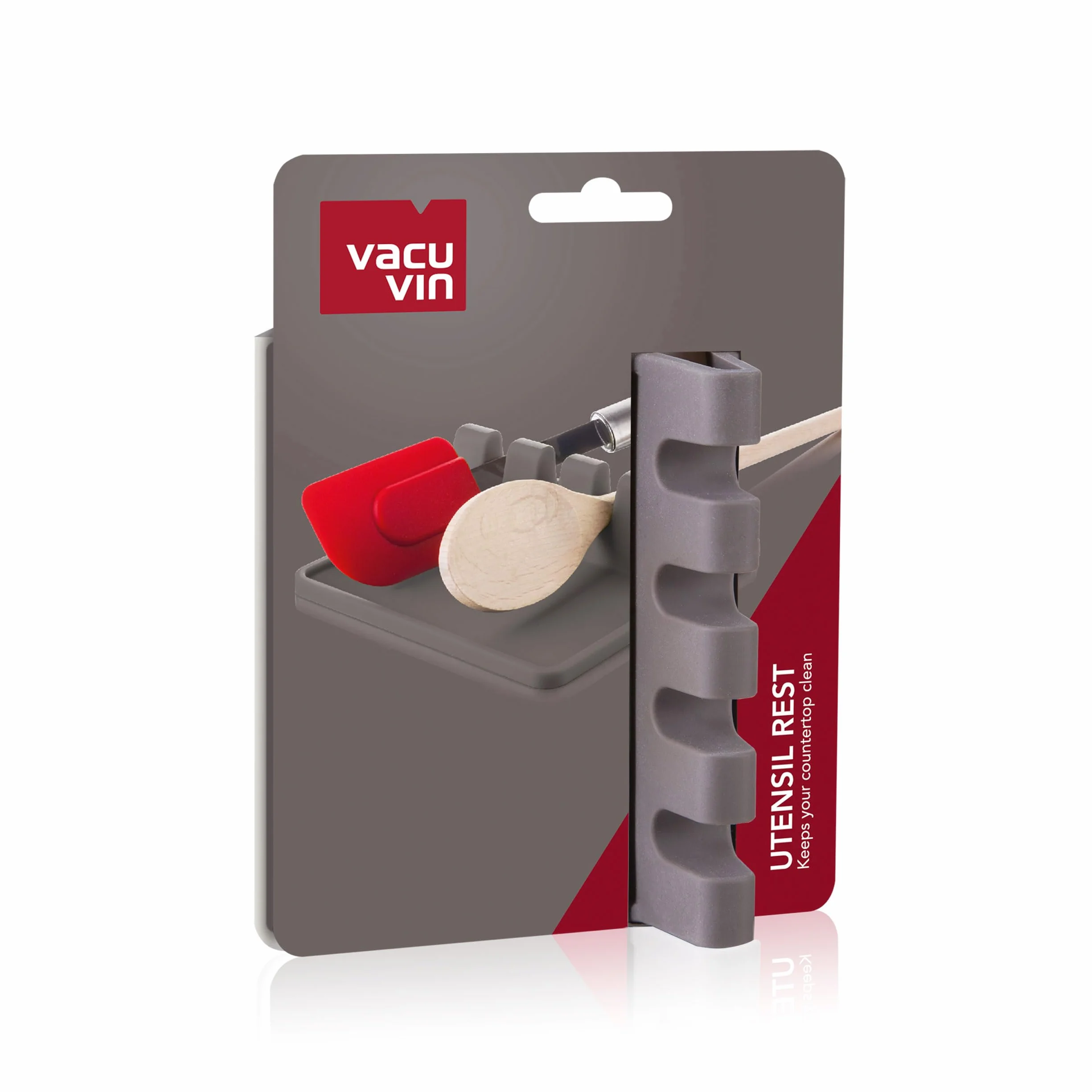 Vacuvin 7910400 Posamestoli 4 Posti Tomorrow's Kitchen in Silicone Grigio Antracite