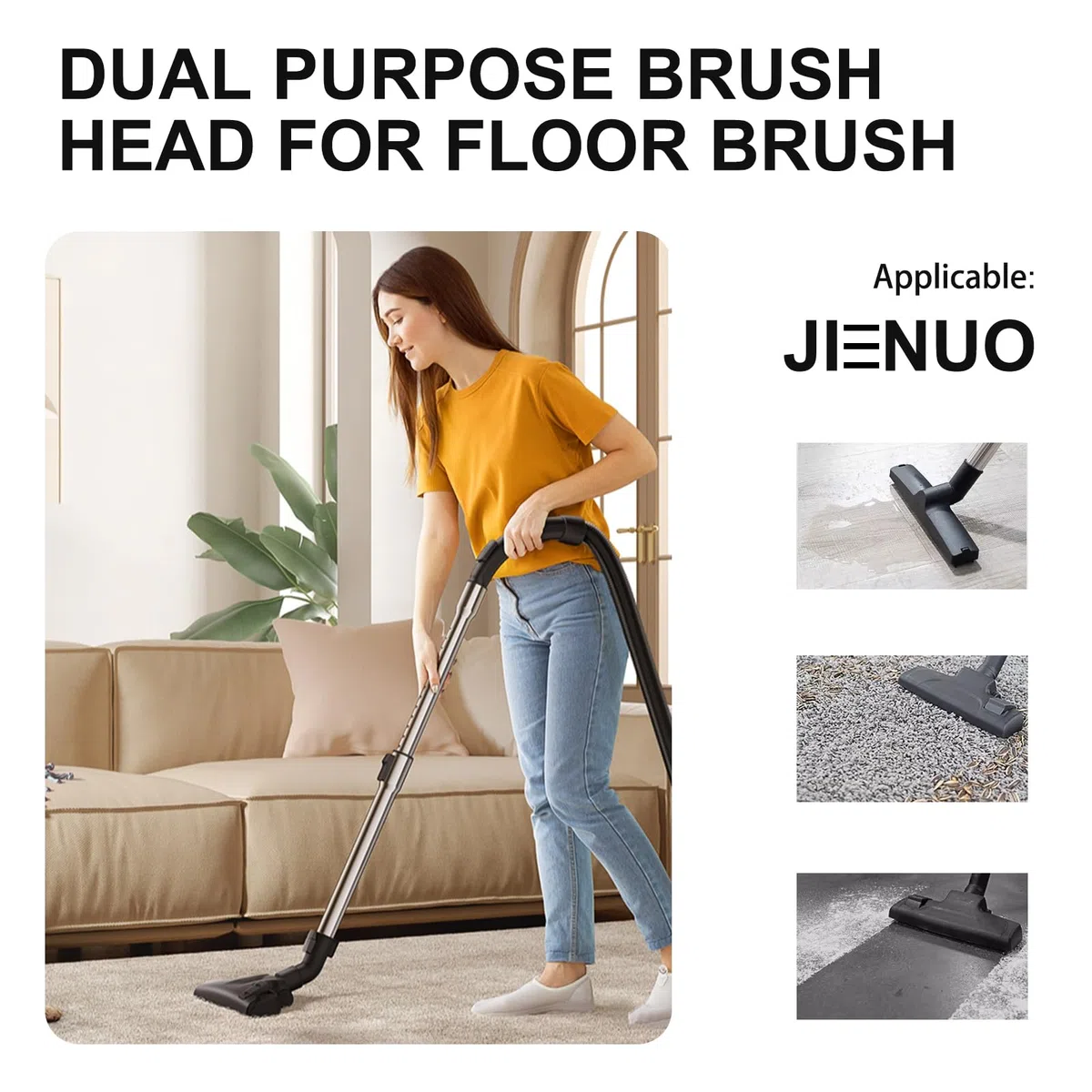 Spazzola universale da 35 mm, per aspirapolvere, bocchetta per pavimenti duri, ricambio per aspirapolvere, compatibile con Kärcher/Bosch/Siemens/Samsung/Metabo/Medion/Philips/Miele/Dirt Devil