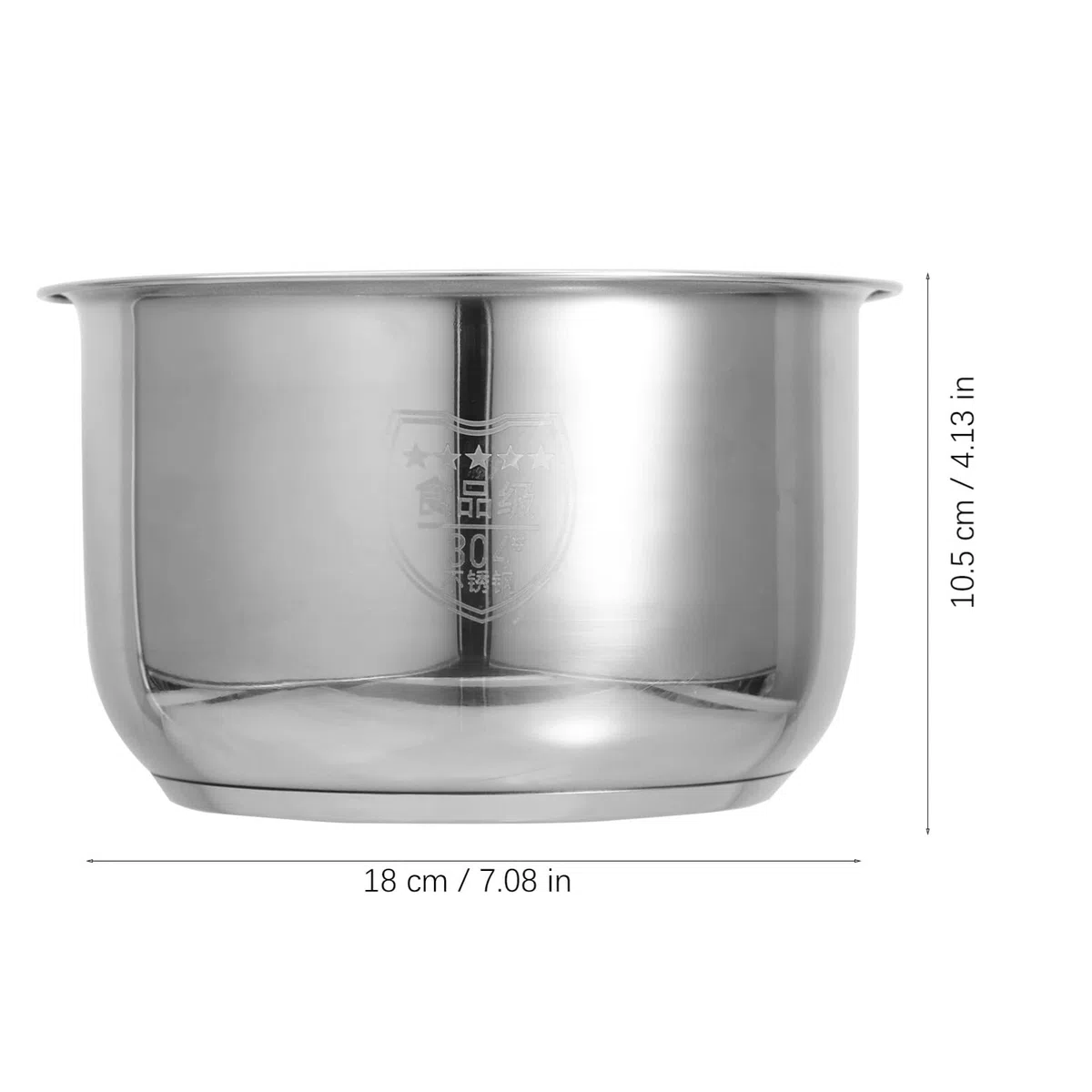 Cuociriso in acciaio inox, pentola interna da 2 l, fornello per riso in acciaio inox, contenitore in acciaio inox, contenitore antiaderente per cucina e ristorante