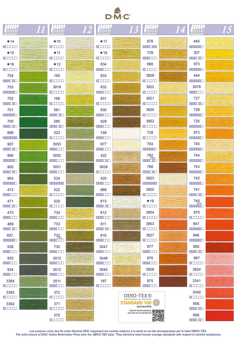 DMC - Cartella colori stampata 500 colori Mouliné + Perlé, accessorio indispensabile