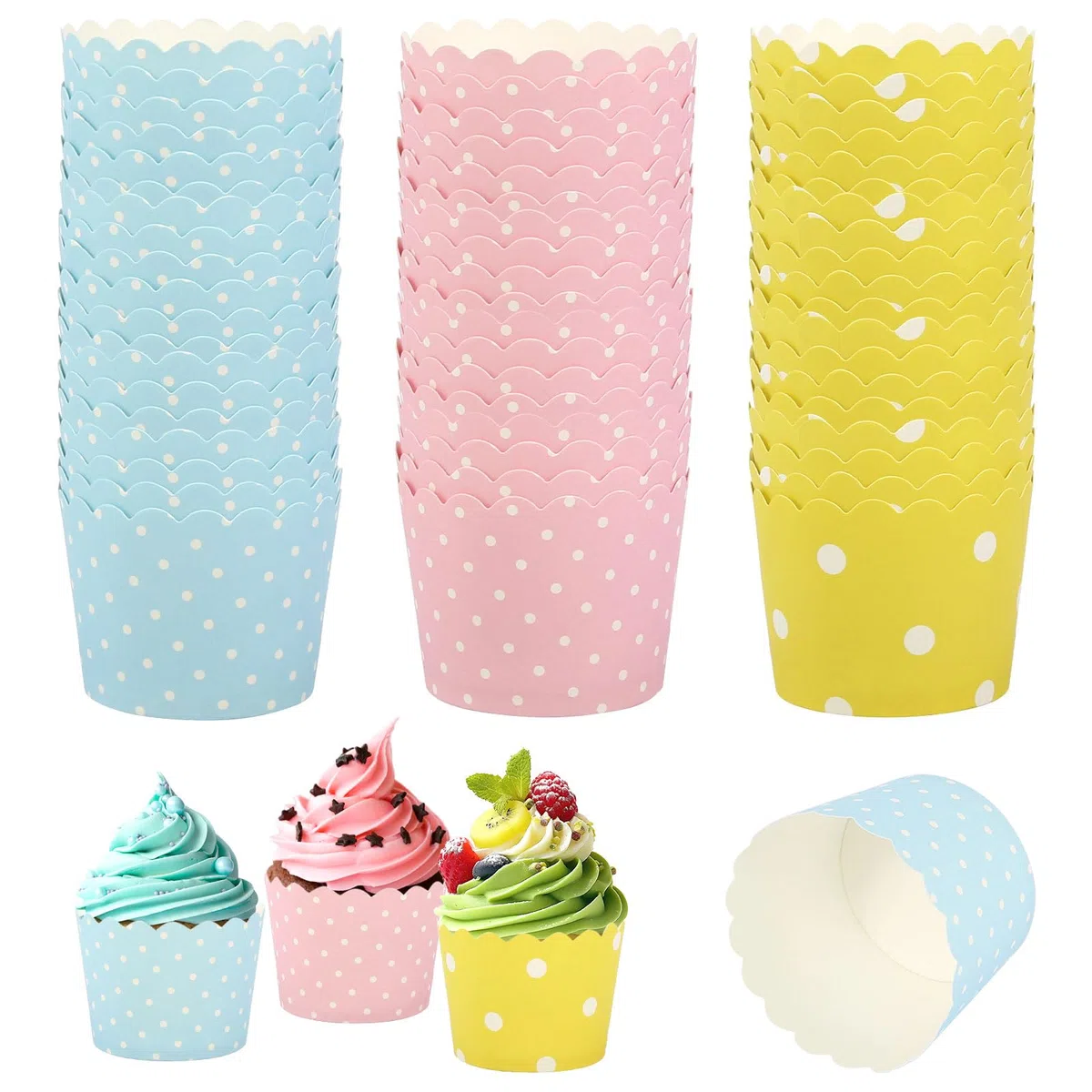 150 pirottini di carta per muffin cupcake, cupcake, pirottini per cupcake, muffin in carta, per matrimoni, compleanni, feste