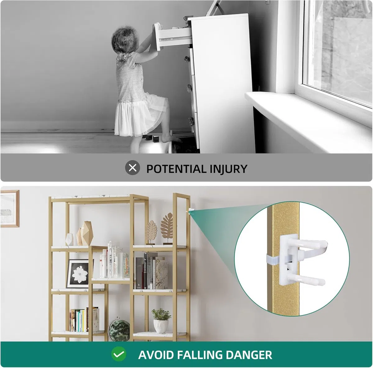 YITAHOME Scaffale dorato a 6 livelli, scaffale moderno da 71 pollici di altezza con ripiano a 12 ripiani, ripiano in marmo sintetico aperto per soggiorno, camera da letto,