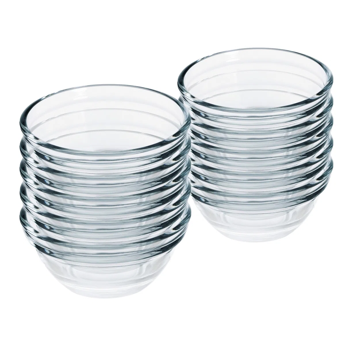 GRÄWE Set di 10 ciotole in vetro, diametro 6 cm, 40 ml, piccole ciotole in vetro per marmellate, mini ciotole per salse, lavabili in lavastoviglie