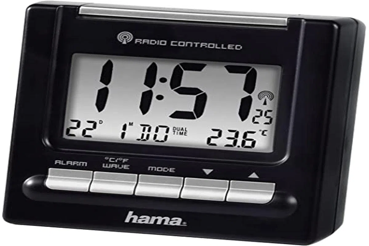 Hama RC200 Orologio da tavolo digitale Nero Rettangolare