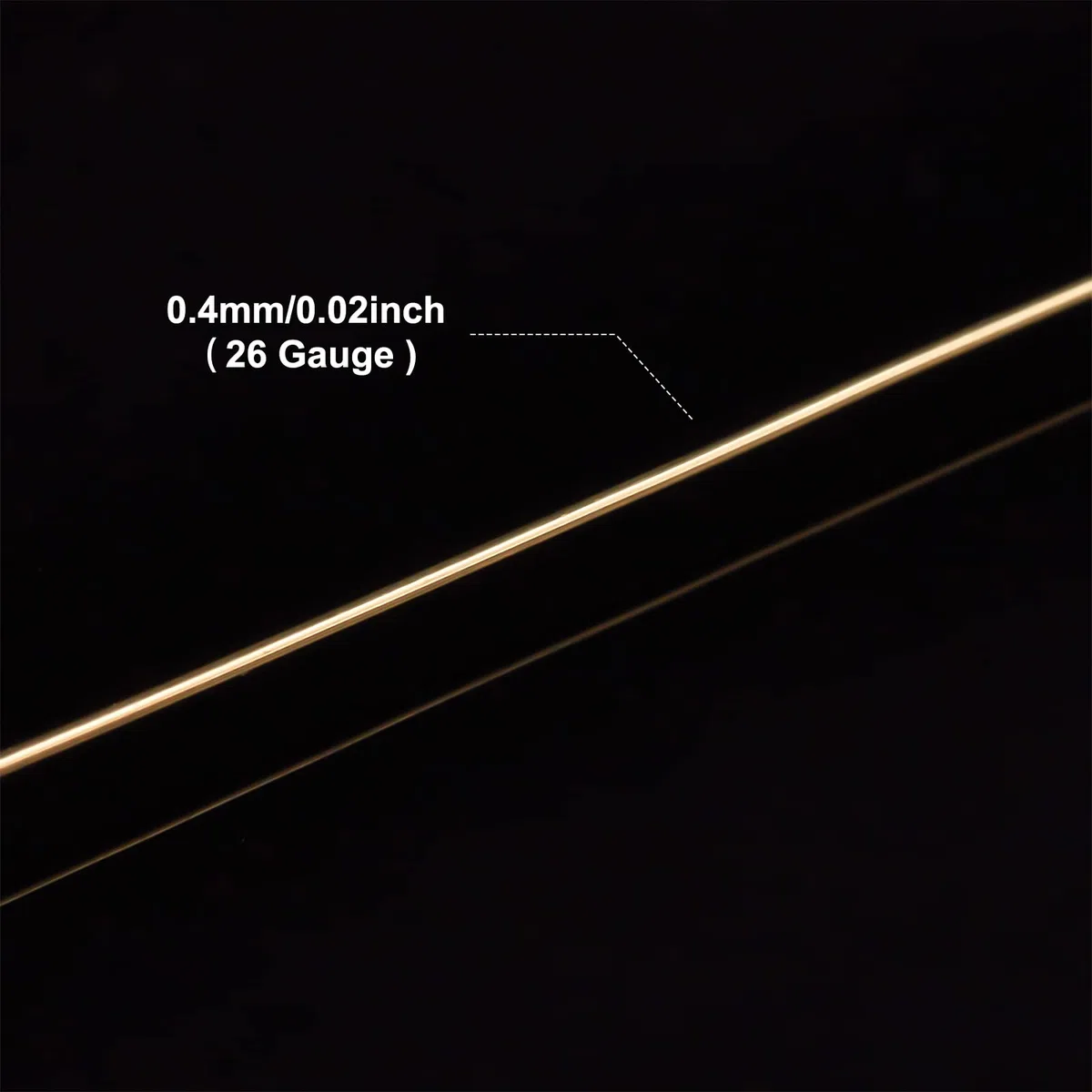 BENECREAT Filo di perle da 26 calibri, 0,4 mm, 120 m, filo di rame resistente all'ossidazione, per imballaggio di perle e altri lavori artigianali in oro chiaro