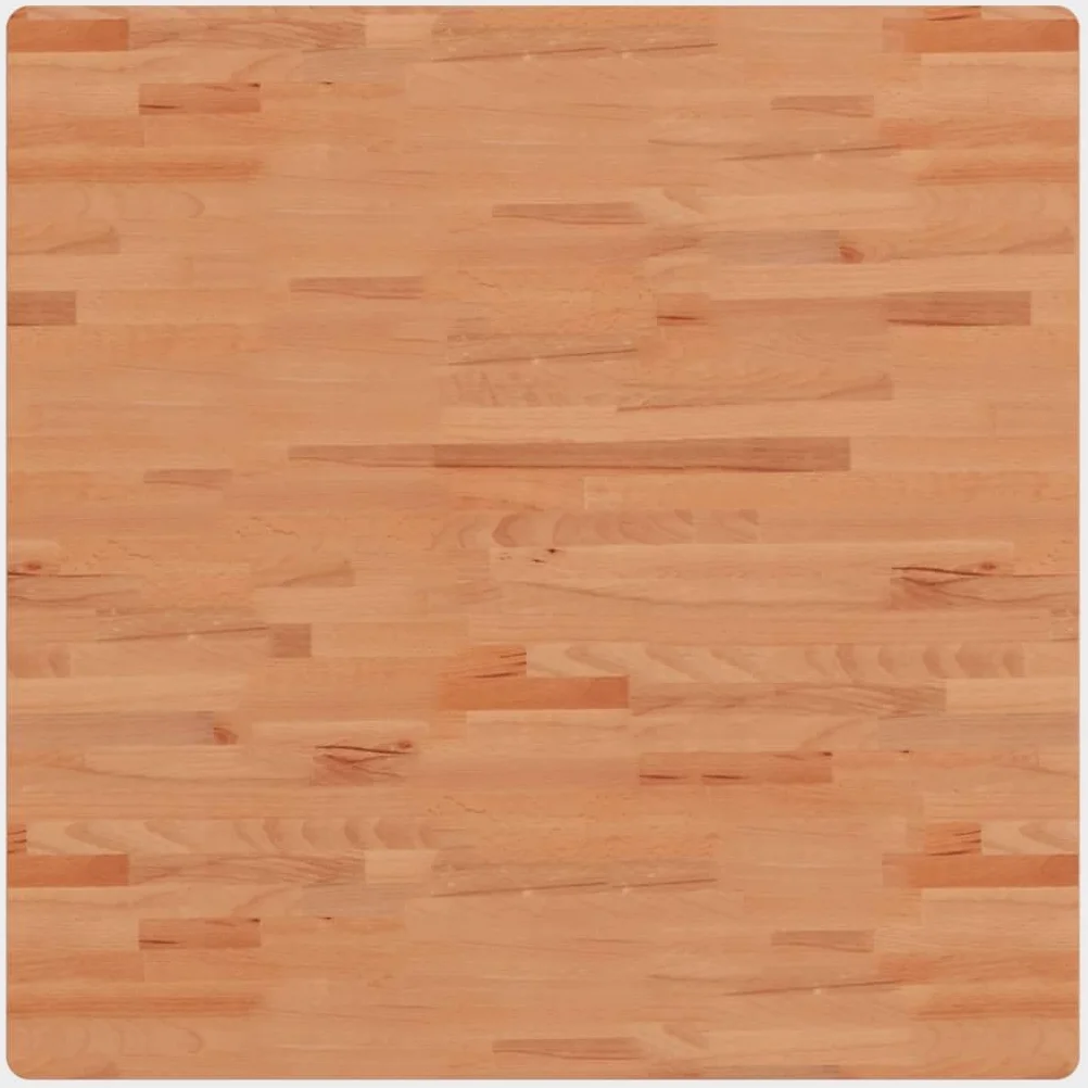 vidaXL Piano per Tavolo 90x90x4 cm Quadrato Legno Massello di Faggio