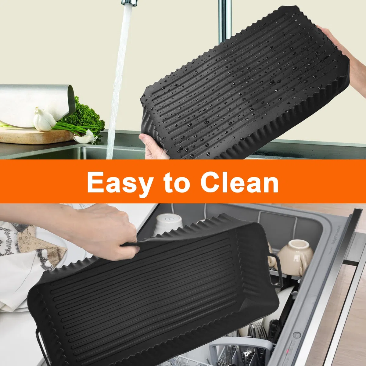 Accessoire per Ninja Friggitrice ad Aria Flexdrawer da 10,4 l AF500eu 10.4l Doppio Cestello Accessori Foodi Flex Flexdrawer 10,4 l Airfryer Silicone Moule AF500 Flex Drawer