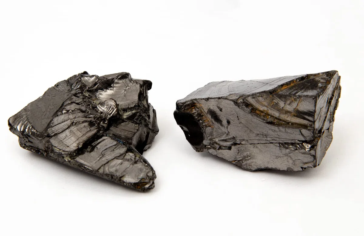 Igox Eleganti pietre di shungite – Autentiche Elite Shungite guarigione acqua – 60 grammi taglia XXL