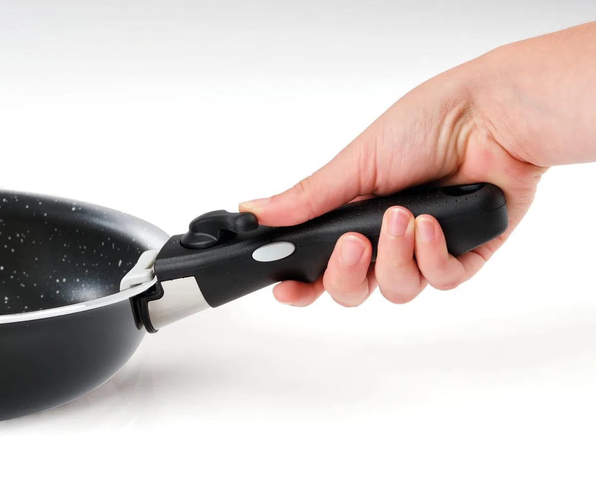 Qdesign - Set di 3 padelle da 20 e 24 e 28 cm - Struttura a nido d'ape - Materiale a 3 strati - Resistente ai graffi e antiaderente - Resistente al fuoco - Cucina sana - Nero