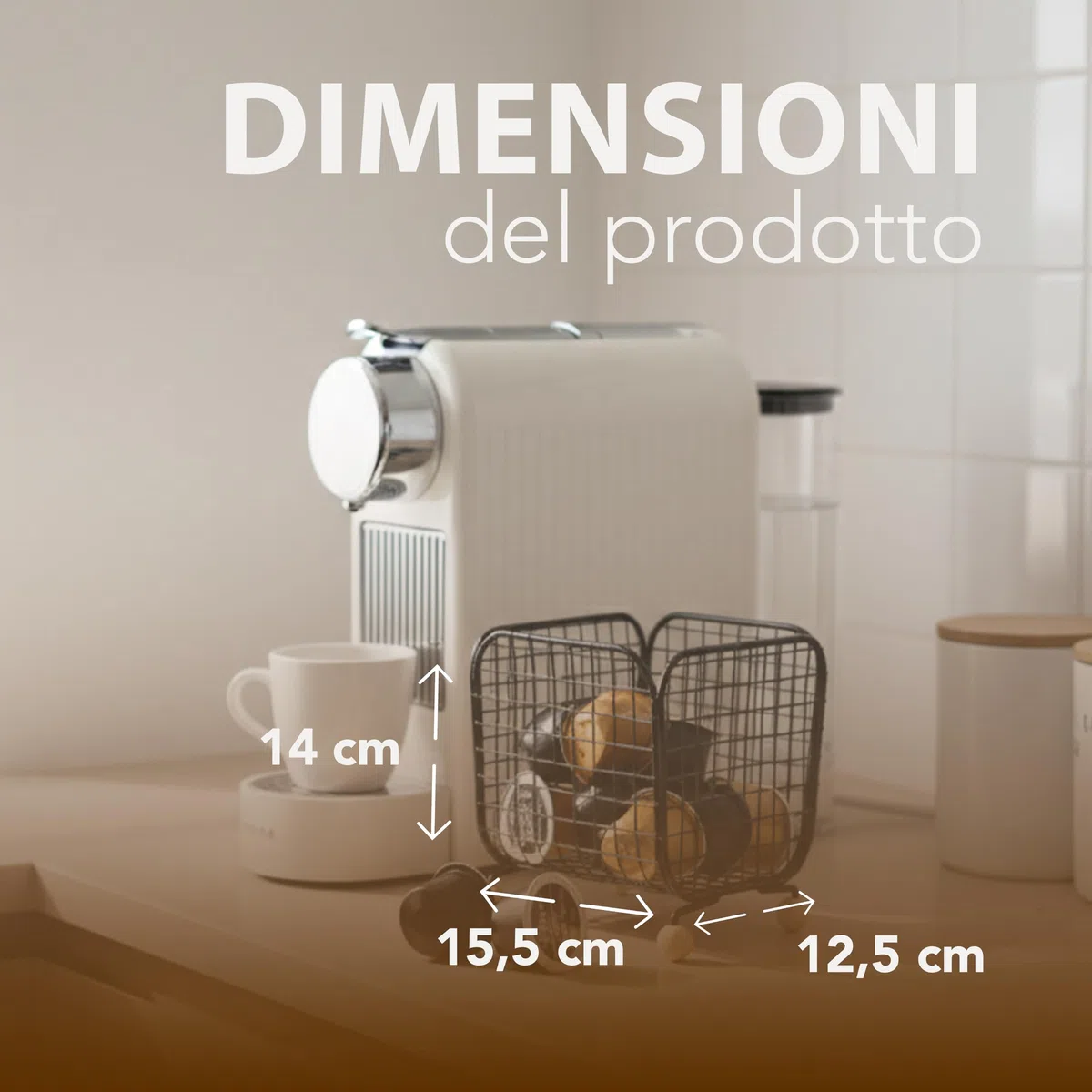 Generico Porta Capsule Universale in Acciaio - 40 Capsule per Caffè Compatibile Con Vari Sistemi