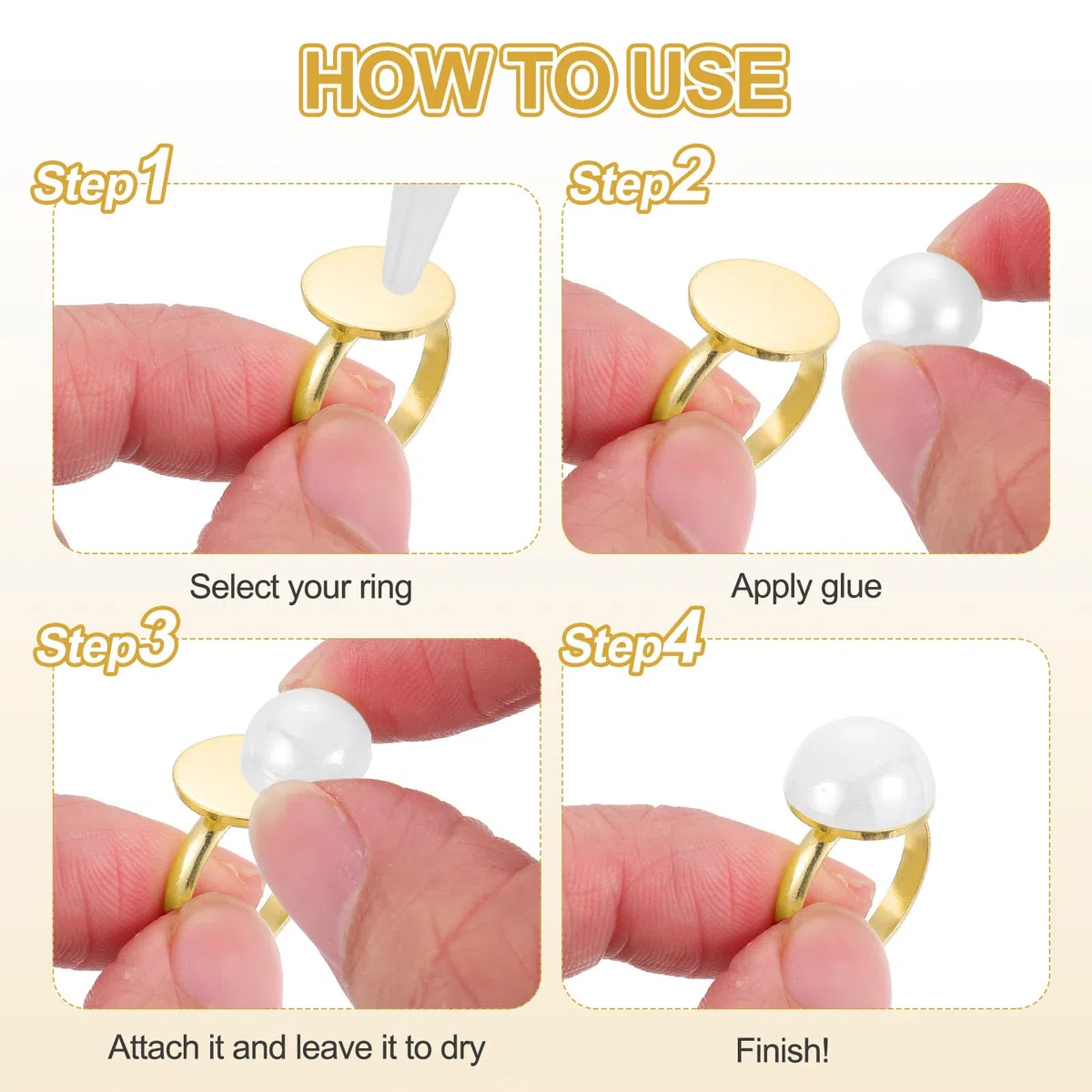 QUARKZMAN 10Pcs Anelli In Metallo Base Vuota, 14mm Cuscinetto Regolabile Cabochon Anello Vuoto Base Vassoio Piano Per Creazione Gioielli DIY, Argento/Oro