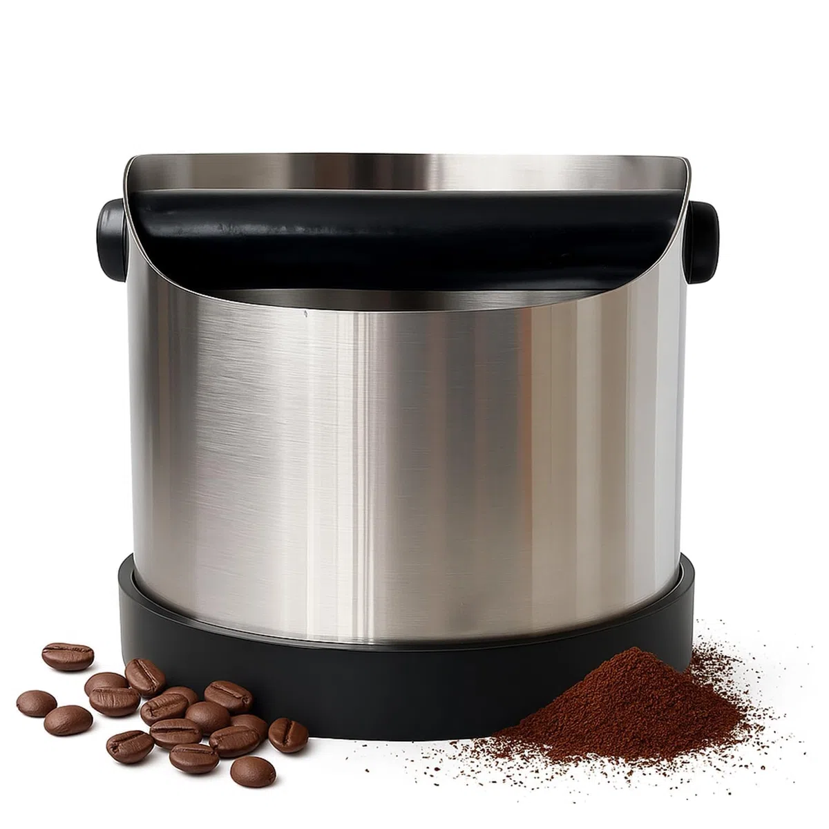 Contenitore per Caffè in Acciaio Inox,contenitore per Portafiltro,Contenitore per Caffè,Contenitore per Fondi di Caffè con Leva a Scatto Rimovibile,Adatto per Cucina,Ristorante,Ufficio,Caffè, 700 Ml
