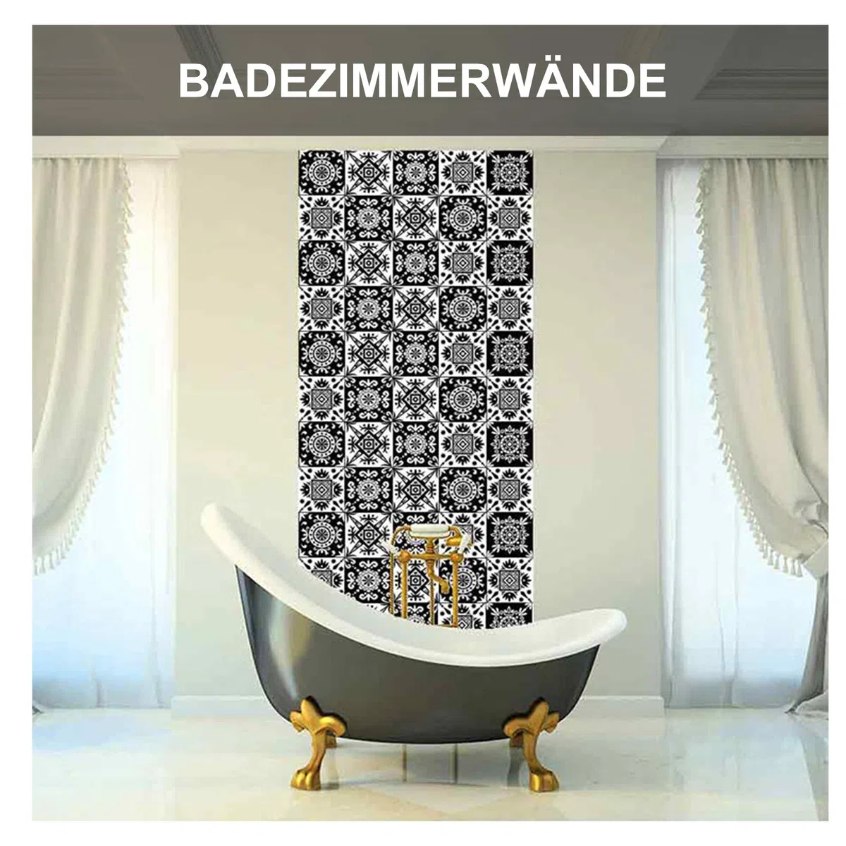 Andiker 20 Pezzi Adesivi per Piastrelle 15cm x 15cm, Impermeabile Rivestimento per Piastrelle PVC Miste per Cucina, Soggiorno, Piastrelle da Muro Adesive, Decorazione Autoadesiva Bagno (20)