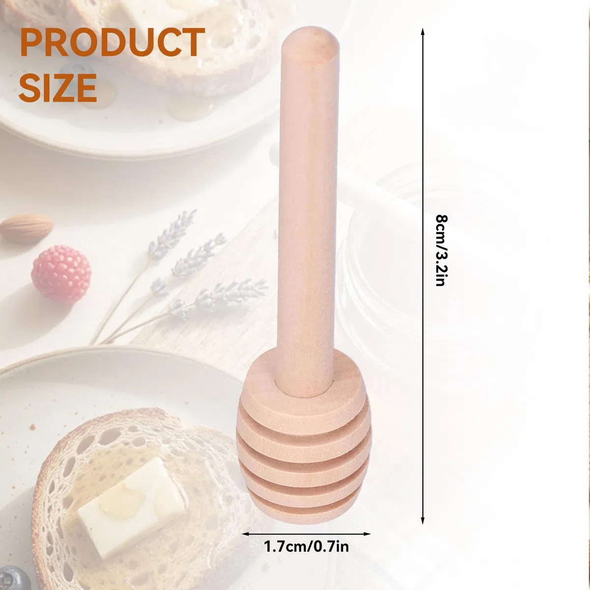 Spargimiele Legno Piccoli,50 Pezzi Bastoncino per Miele 8cm, Cucchiaini Bastoncini Miele Legno Piccoli,Bastoncini in Legno per Vaso di Miele Jar,Cucchiai per Miele per Piovigginoso