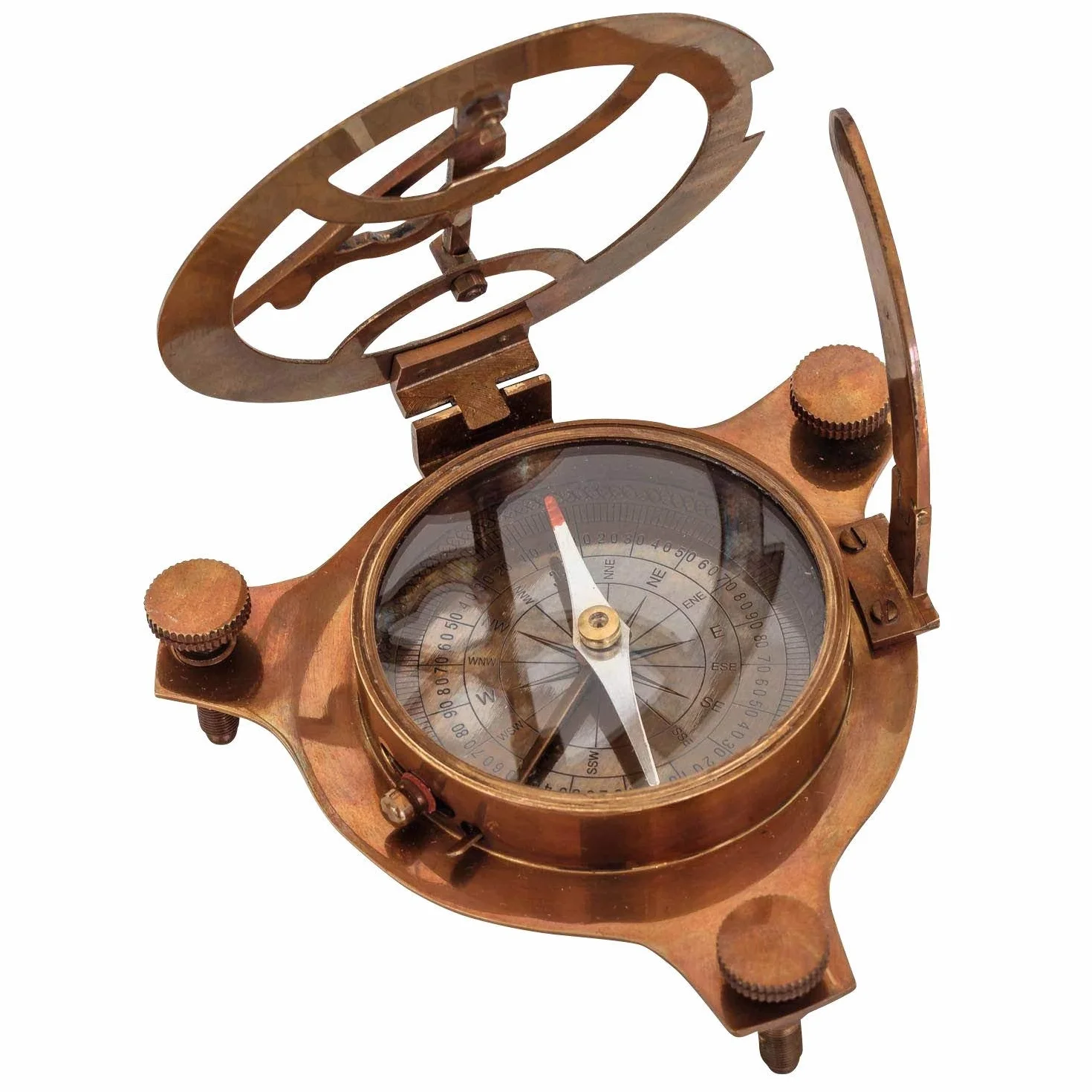UK Gift Antique Sundial Compass Replica Solid Brass Pocket Sundial West London