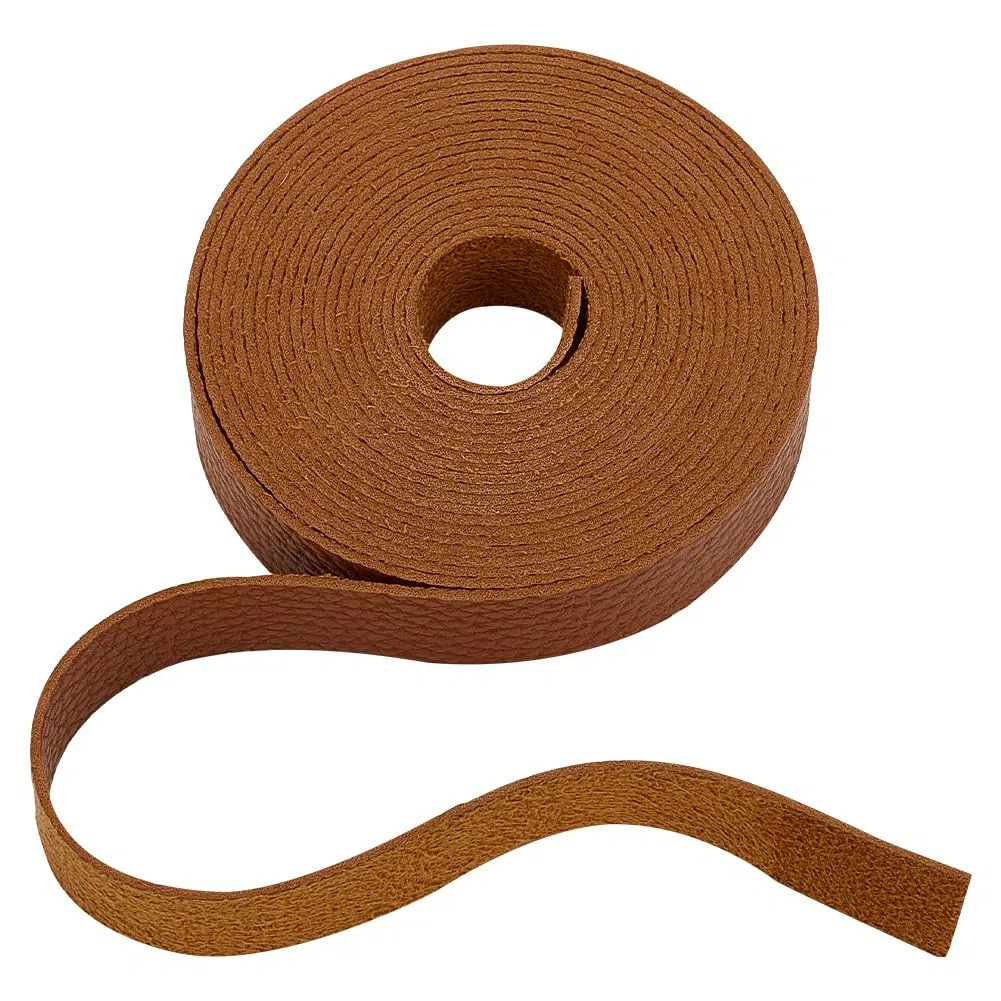 4m cinghie in pelle piatta marrone 2cm larghe fasce in pelle strisce di cuoio con motivo litchi per fai da te animali domestici cinture borsa sella cintura artigianato