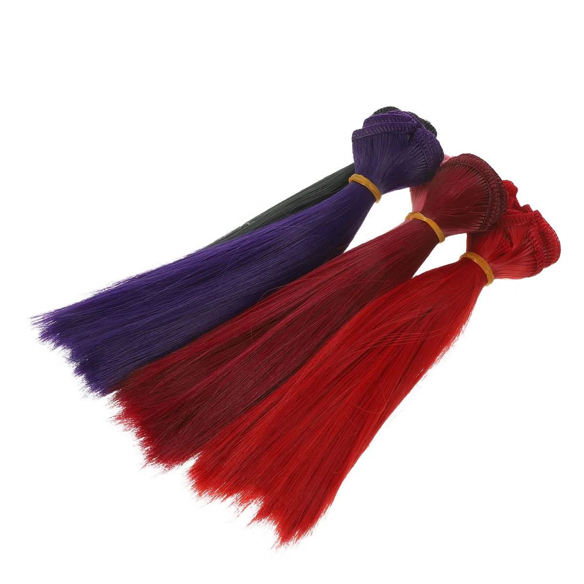 SUPVOX Extension per Chioma per Bambole 5 Pezzi in Fibra Sintetica ad Alta Temperatura Set Parrucche Fai da Te Chioma Lisci Colorati Accessori Artigianali per Creazione e Restauro di
