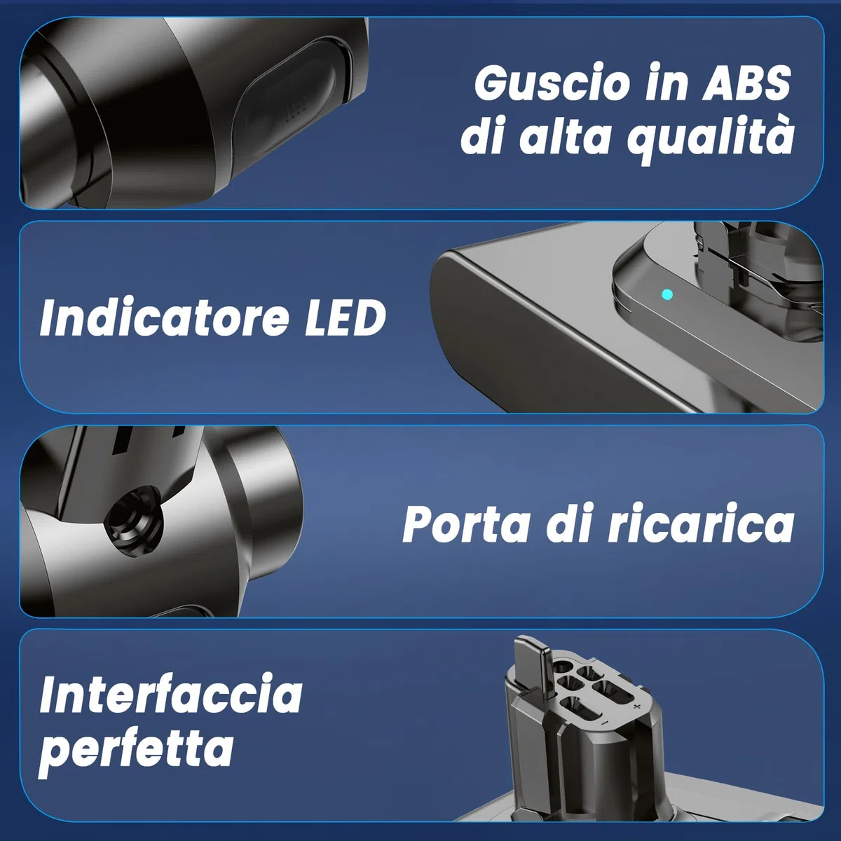 V11 Batteria per Dyson V11 V15, compatibile con V11Extra Absolute Animal Outsize V15 SV15 SV16 970425-01 (non per modelli a vite)