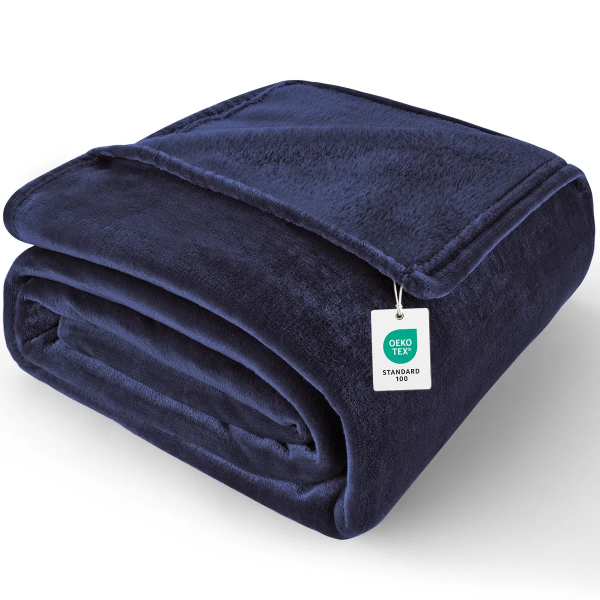 Cinkee Coperta in Pile 200x230 cm,Certificata Oeko-TEX,Antipilling,Coperta Calda per Divano,Letto Singolo e Matrimoniale,Accogliente e Spessa per Tutte le Stagioni,Blu