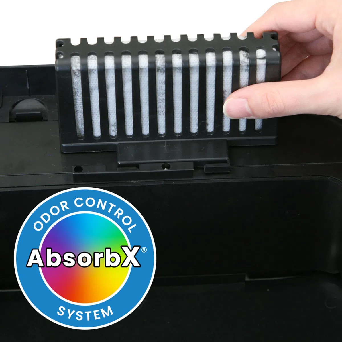 Itouchless Confezione da Tre Filtri Profumati Absorbx in Grado di Assorbire gli Odori Della Spazzatura, in Carbone Attivo Naturale, Biodegradabili, Per Bidoni della Spazzatura da 30 Litri e Oltre