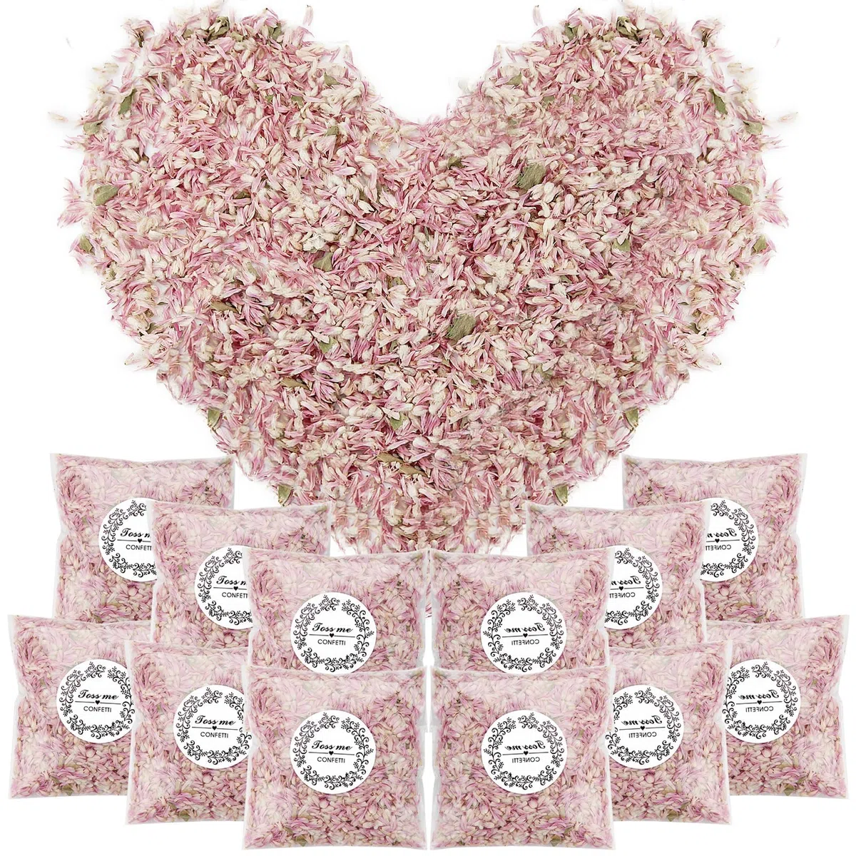 Mbsomnus Petali Matrimonio da Lanciare Naturali 12 Pezzi Coriandoli Matrimonio Biodegradabili Petali di Rosa Fiori Secchi Coriandoli per Decorazioni Tavolo Compleanno Decorazione della Festa Nuziale
