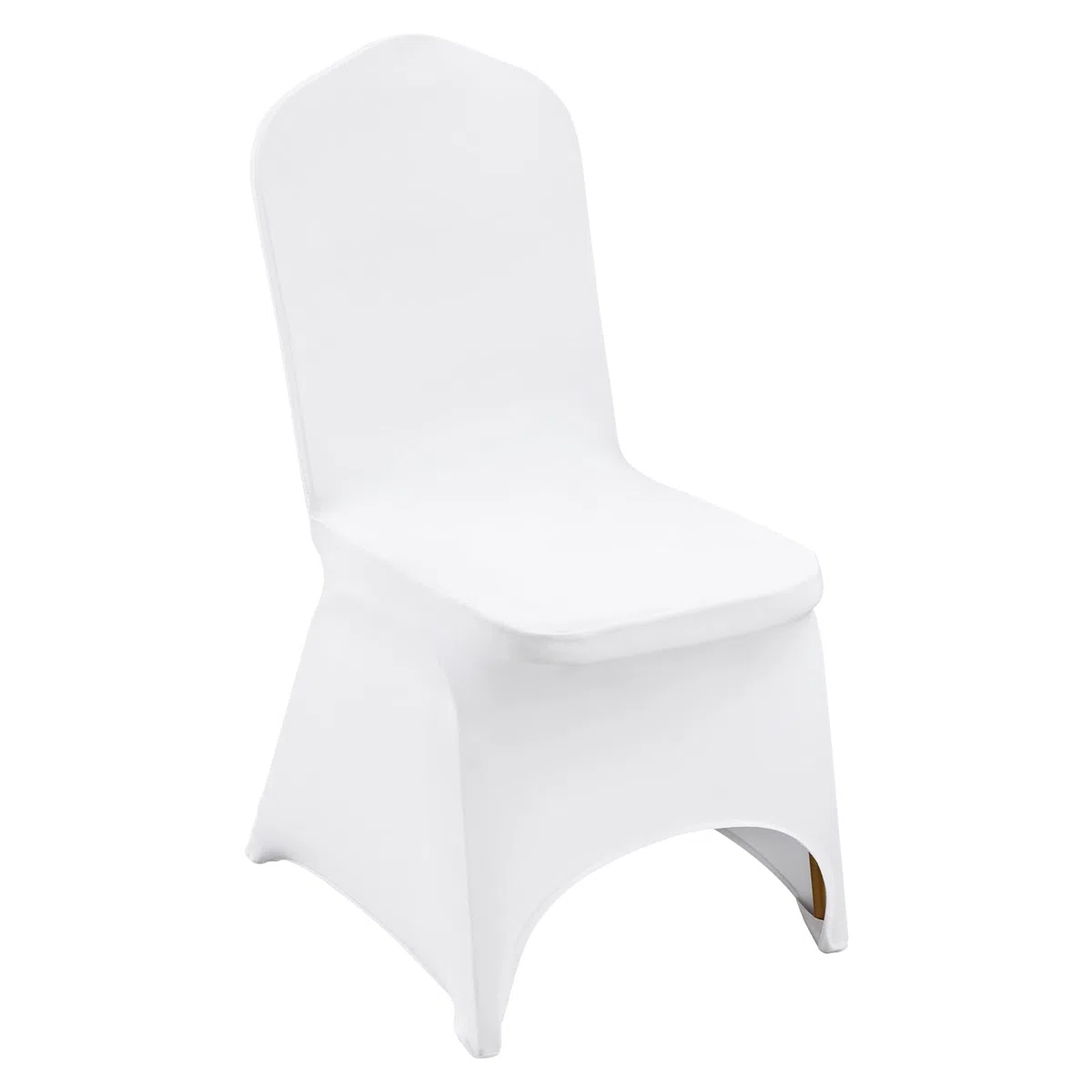 VEVOR 50 coprisedia da matrimonio, in spandex bianco, in tessuto elasticizzato, rimovibile, lavabile, per matrimoni, banchetti, cerimonia, 50 pezzi