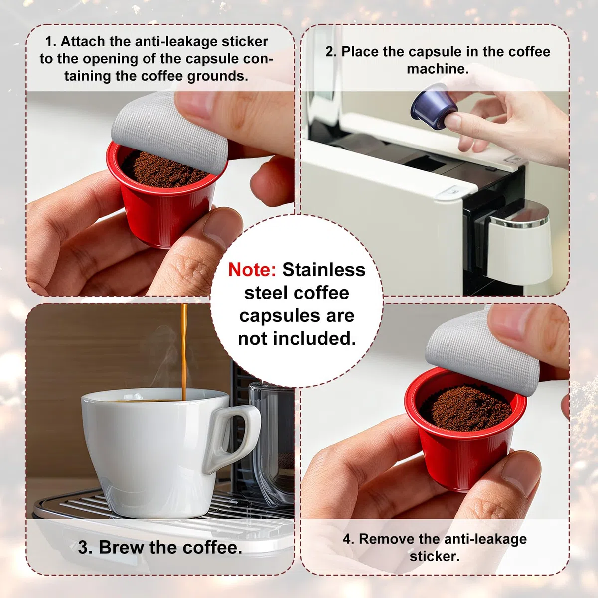 200pz Sigilli in Alluminio per Capsule di Caffè Espresso, Coperchi in Alluminio Capsule di Caffè Espresso 37mm Compatibili con le Macchine Della Linea Originale Nespresso
